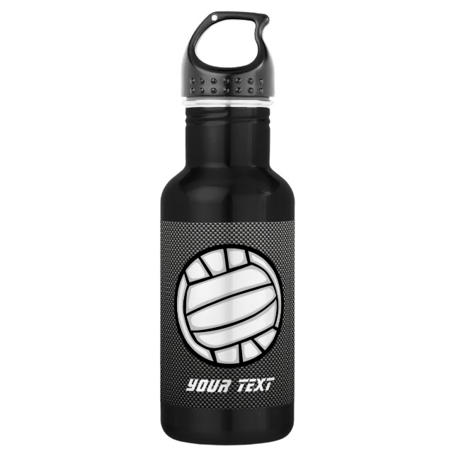 Faux Carbon Fibre Volleyball 532 Ml Water Bottle (Front)
