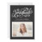 Faux Chalkboard Rustic Script Photo Graduation
