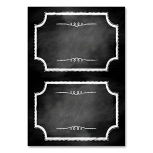 Faux Chalkboard Tented Name Place Cards