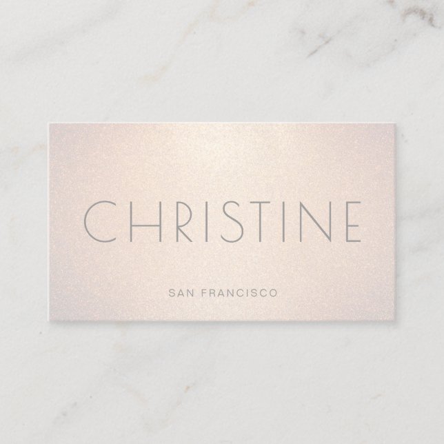 faux champagne glitter business card (Front)