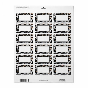 Faux Cheetah Design- open frame Label