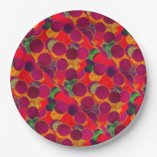 Faux Circle Paper Plate-Fun Multi Colour Plate