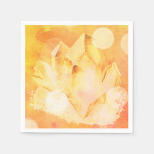 *~* Faux Citrine Crystal Healing Energy Chakra Napkin