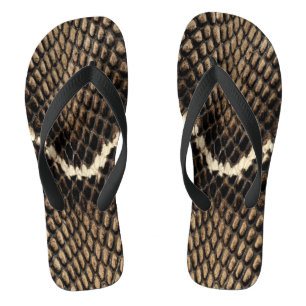 Faux Cobra Snake Skin Thongs