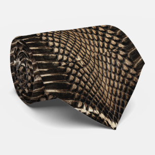 Faux Cobra Snake Skin Tie