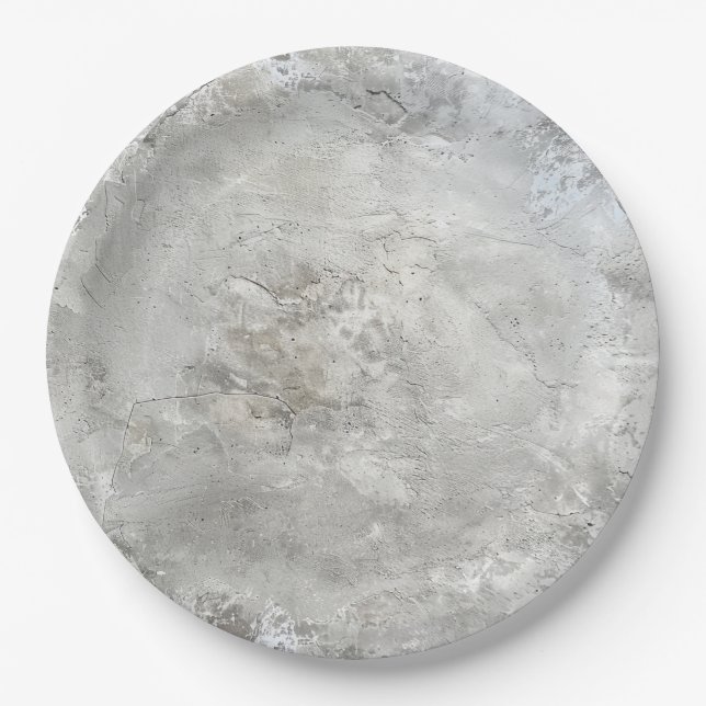 Faux Concrete Paper Plate (Front)