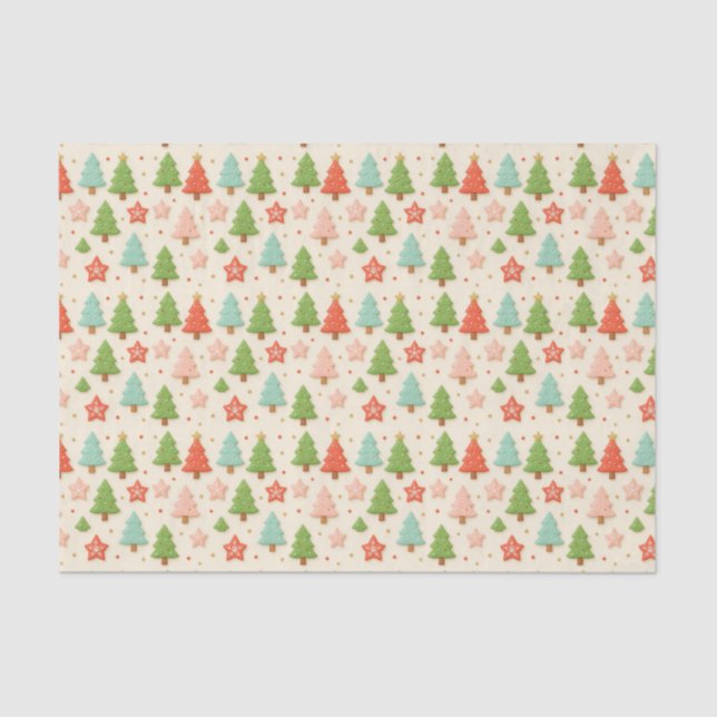 Faux Cookies in Clay Christmas Tissue Paper (Front)