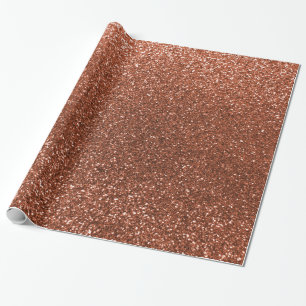 Faux Copper glitter Wrapping Paper