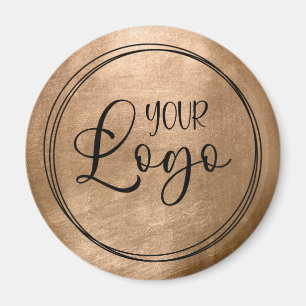 Faux Copper Gold Foil Your Logo Magnet