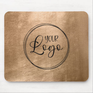 Faux Copper Gold Foil Your Logo Mouse Pad