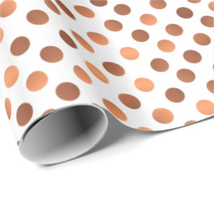 Faux coppery dots with custom background colour wrapping paper
