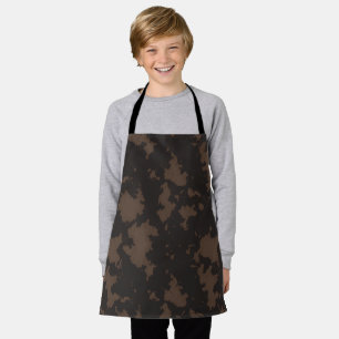Faux Cow Print, Black and Brown Apron