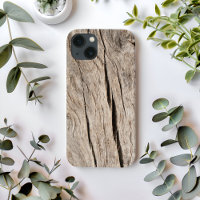 Faux Cracked Tree Bark Carved Wood