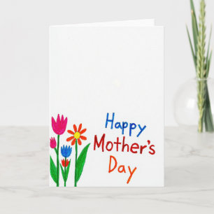 Faux Crayon Mothers Day Card