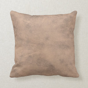 Faux Cream Cowhide Leather Cushion