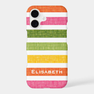 Faux Croc Bright Stripe