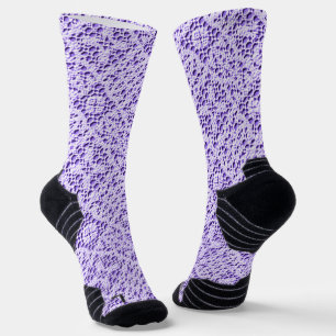 Faux Crochet Mauve Socks