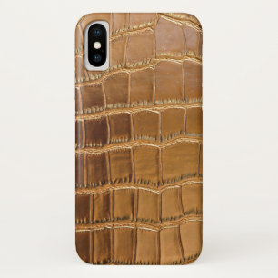 Faux Crocodile Leather Animal Skin Pattern iPhone X Case