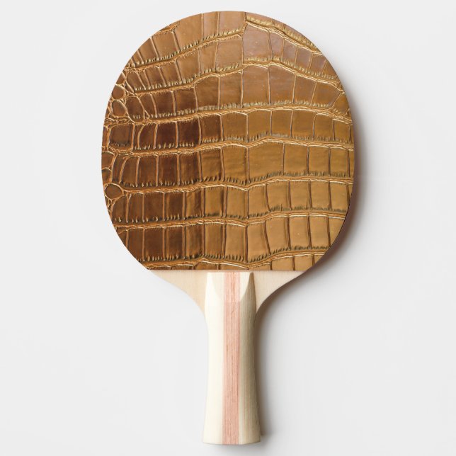 Faux Crocodile Leather Animal Skin Pattern Ping Pong Paddle (Front)