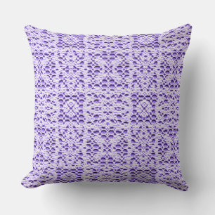 Faux Crotchet Mauve Cushion