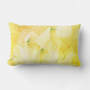 *~* Faux Crystals Citrine Yellow New Age Lumbar Cushion