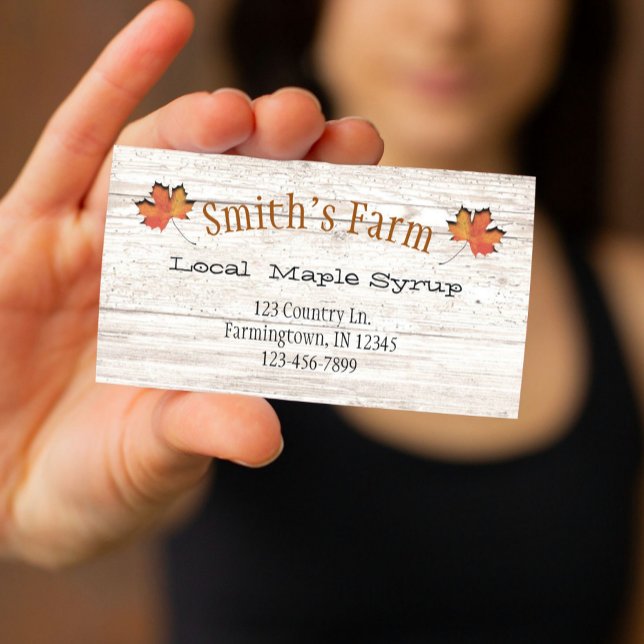Faux Cutout Maple Leaf Maple Syrup Business Card (Creator Uploaded)