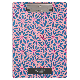 Faux Cutouts Watercolor Boho Folk Art Inspired Clipboard