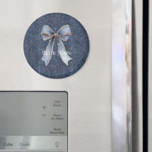 Faux Denim Blue Jean Bow Magnet