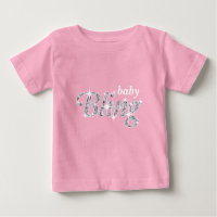 Faux diamond on  pink 'baby Bling' design Baby