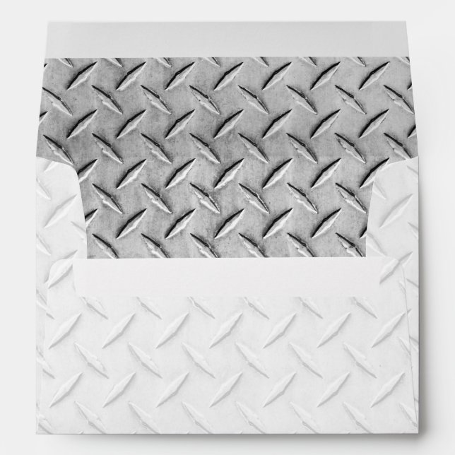 Faux Diamond Plating Background Envelopes (Back (Bottom))
