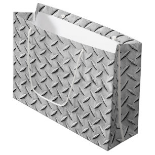 Faux Diamond Plating  Large Gift Bag
