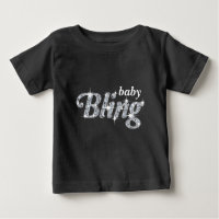 Faux diamonds on black 'baby Bling' text design