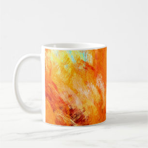 Faux digital brushstroke seamless texture. Colorfu Coffee Mug