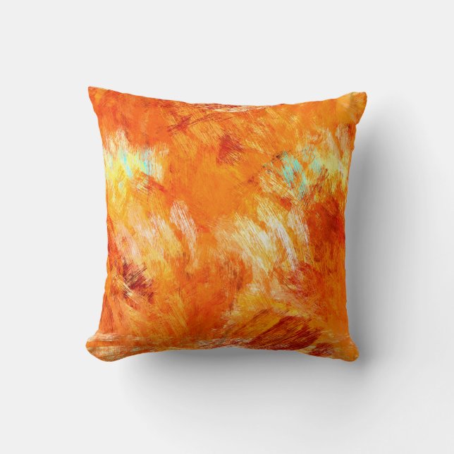 Faux digital brushstroke seamless texture. Colorfu Cushion (Front)