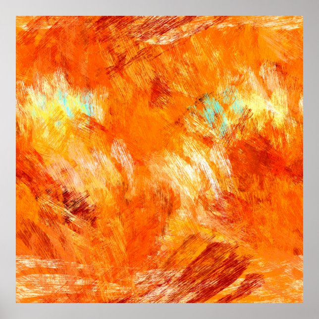 Faux digital brushstroke seamless texture. Colorfu Poster (Front)