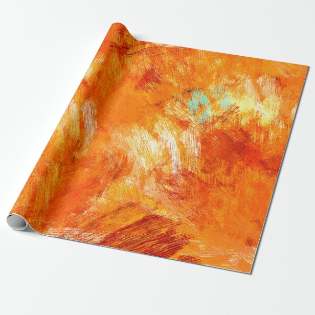 Faux digital brushstroke seamless texture. Colorfu Wrapping Paper (Unrolled)