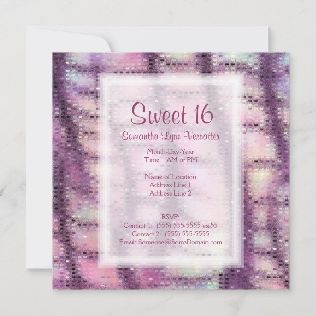 Faux Dragon Skin (rose quartz) Invitation (Front)