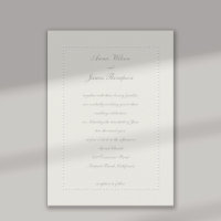 Faux Embossed Beaded Frame Ecru Formal Wedding