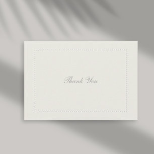 Faux Embossed Ecru Beaded Formal Wedding Thank You