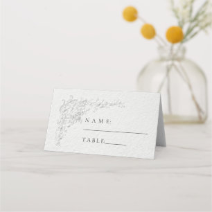Faux Embossed Floral Wedding Place Card