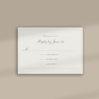 Faux Embossed Formal Elegant Wedding Response