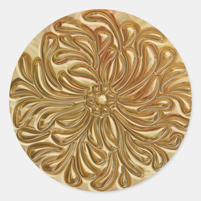 Faux Embossed Gold Design Seal (Front)