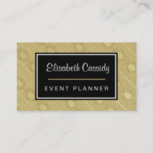 Faux Embossed Gold Pattern 2-Sided Business Card