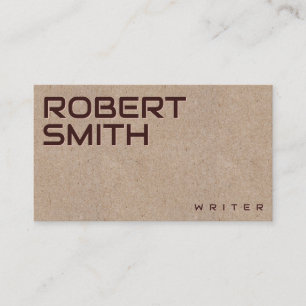 Faux Embossed Kraft Paper Style Business Card