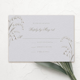 Faux Embossed Lily Valley Classic Wedding Response