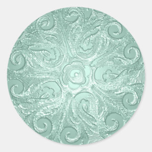 Faux Embossed Mint Green Envelope Seal