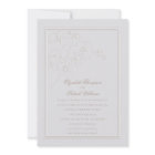 Faux Embossed Orchids Frame Formal Elegant Wedding