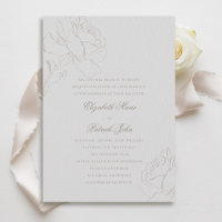 Faux Embossed Roses Ivory Formal Parents Wedding