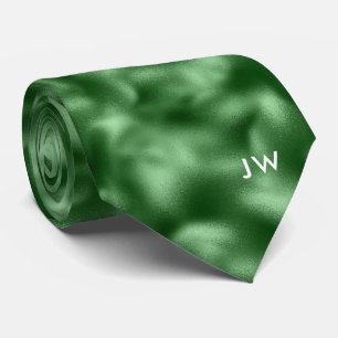 Faux Emerald Green Foil   St. Patrick's Day Tie