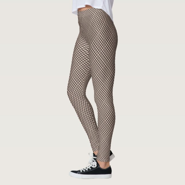 Faux Fishnet Punk Goth Leggings (Left)